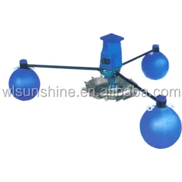 Farm Equipment Widely used Long-lasting 3 floating balls 2HP Three phase Fish pond farming Impeller aerator