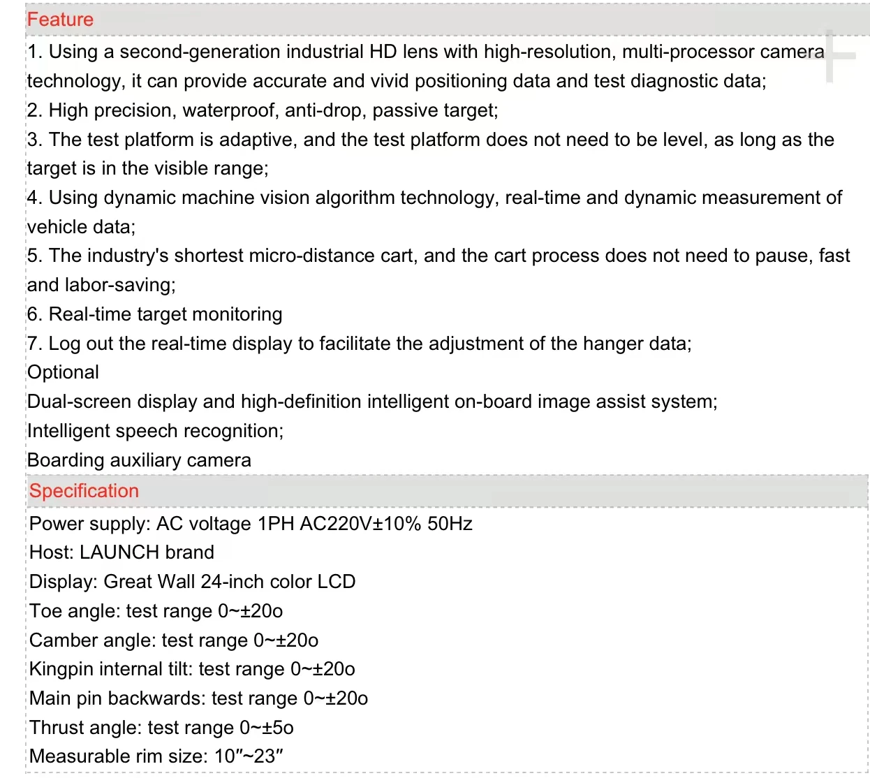 Launch 3D Wheel alignment X-831E Car wheel aligner Fully automatic four wheel alignment machine