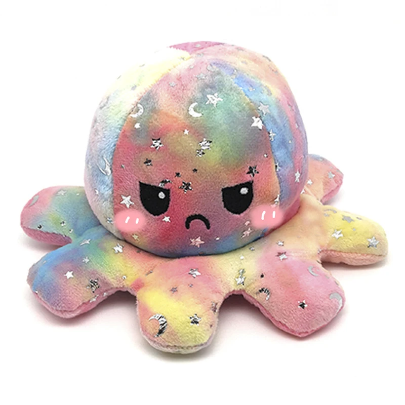 40Cm Wholesale Double-Sided Octopus Reversible Christmas Octopus Plush Pillow Plush Octopus Reversible