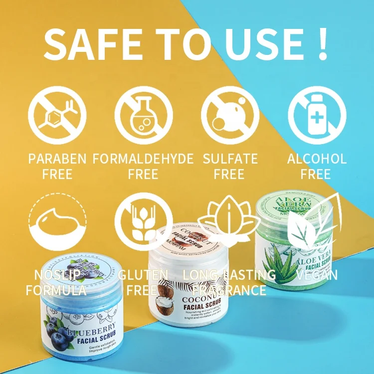 Organic Face Care Spa Whitening Moisturizing Sugar Face Scrub Private Label Exfoliating Turmeric Body Facial Scrub