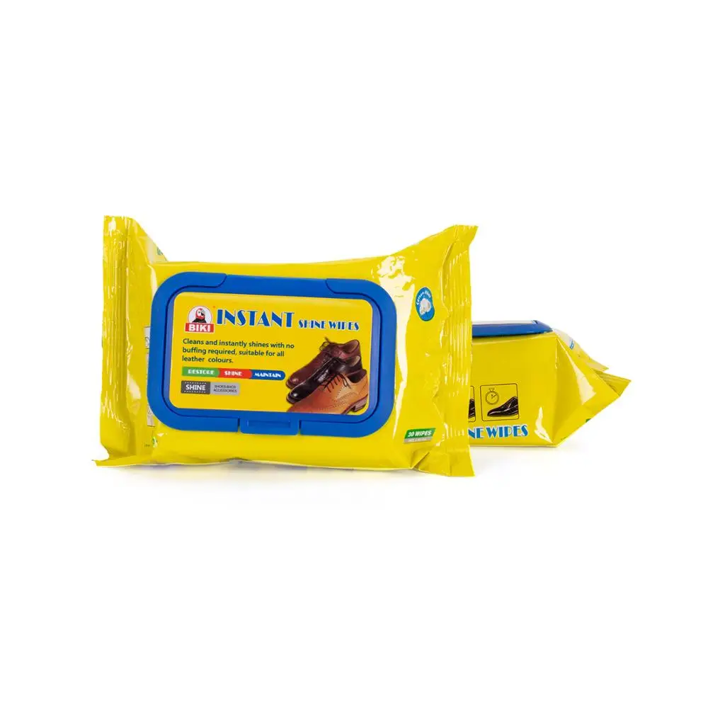 High Quality Factory Supply Wholesale Cheap Price Shoe Shine Wipes Tissu For Leather Instant Quick Shiny BIKI