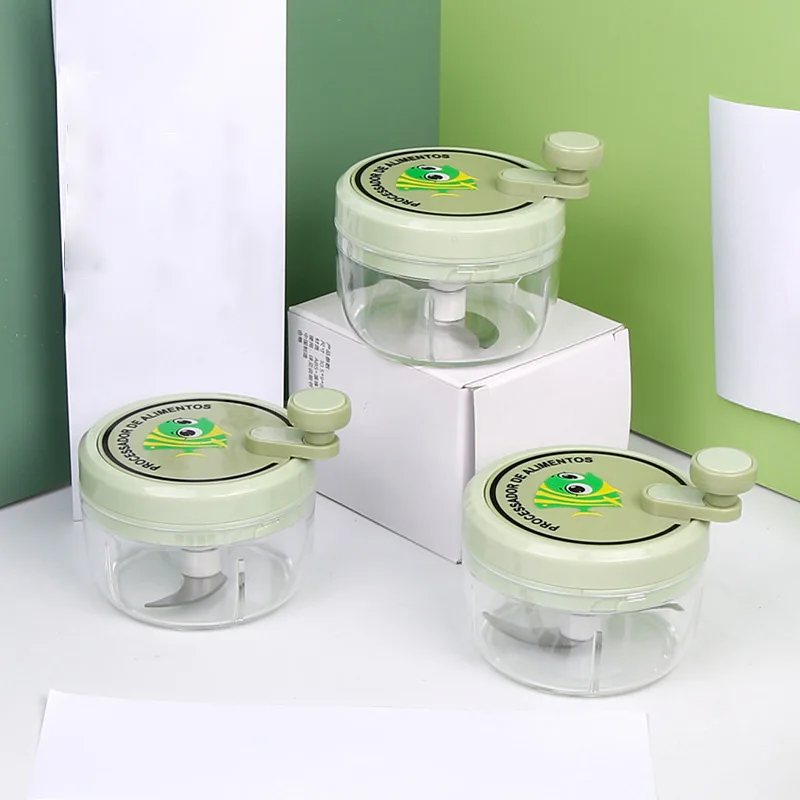 Hand Press Garlic Chopper Portable Vegetable Cutter Cordless Mini Food Processor Vegetable Chopper Blender Garlic Press Crusher