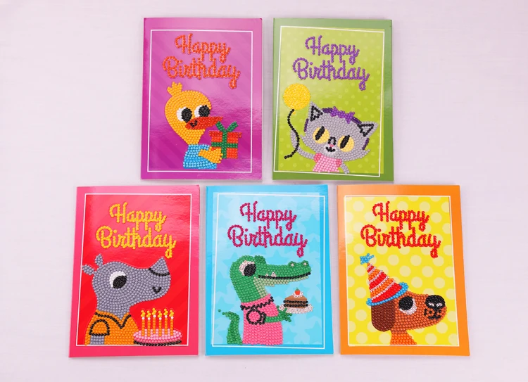 Greeting handmade 3d birthday card DIY diamond painting wedding fancy gift card
