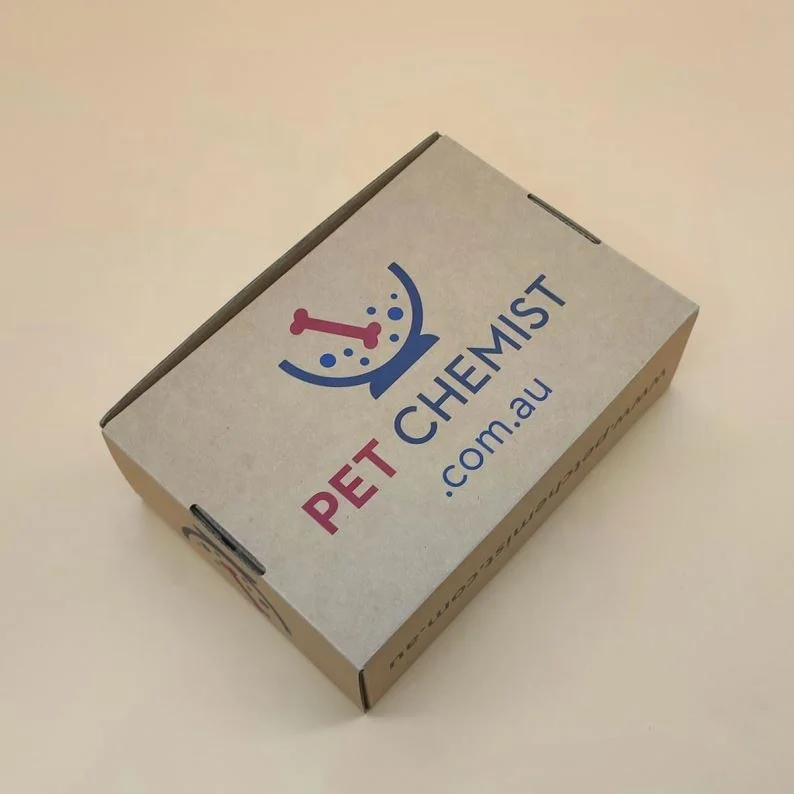 Branded Raw Brown Paper Postage Kraft Paper Eco Friendly Mailing Mailer Shipping Boxes