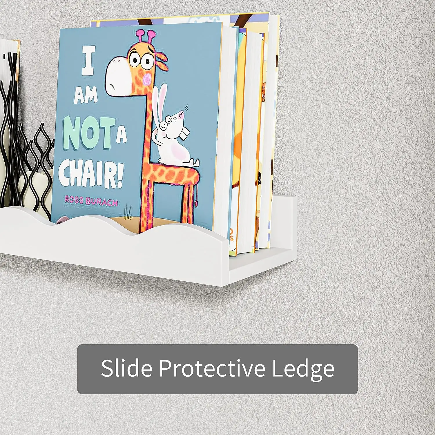 Bookcase 2-piece modern wooden storage rack suitable for wall decoration  books  toys and photo frames