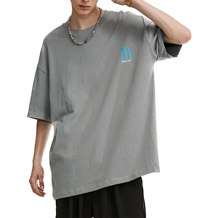 Black Colour Digital Printing 100% Combed Cotton Acid Wash Short Sleeve Tee Custom 5 Xl Oversized T-shirt Men