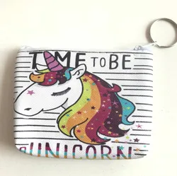 Women cute coin purse mini wallet unicorn print coin purse for girls