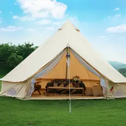 Trade Assurance 5M Fire Flame Resistant Durable Waterproof Cotton Canvas Bell Tent