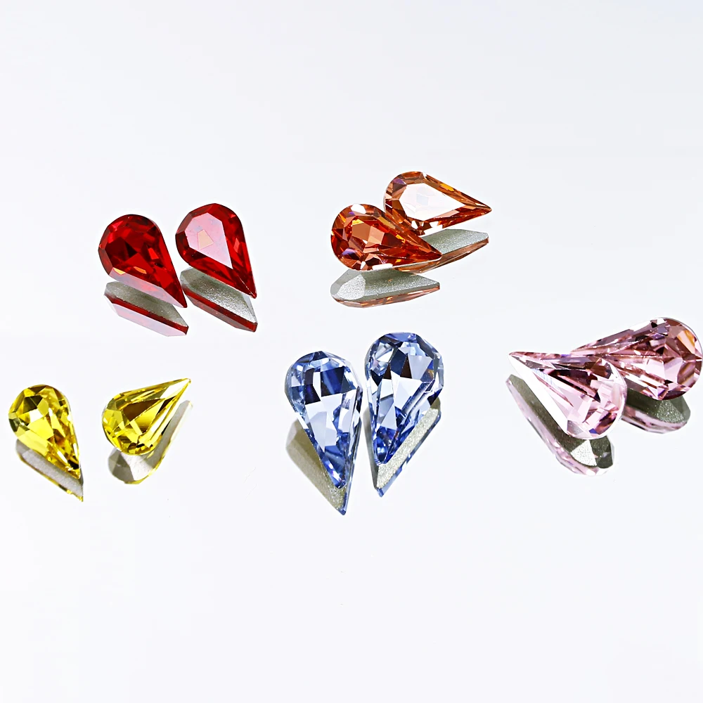 Dongzhou хрустальные каплевидные Стразы высокого качества без свинца небольшого размера K9 Необычные камни оптом для ювелирных изделий