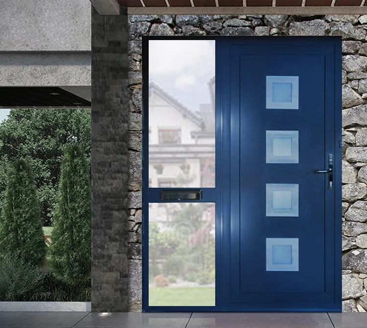 Original Exterior Front Stainless Single Gate Entry Home Design Decorative Metal Custom Steel Security Door For Villa Home Door