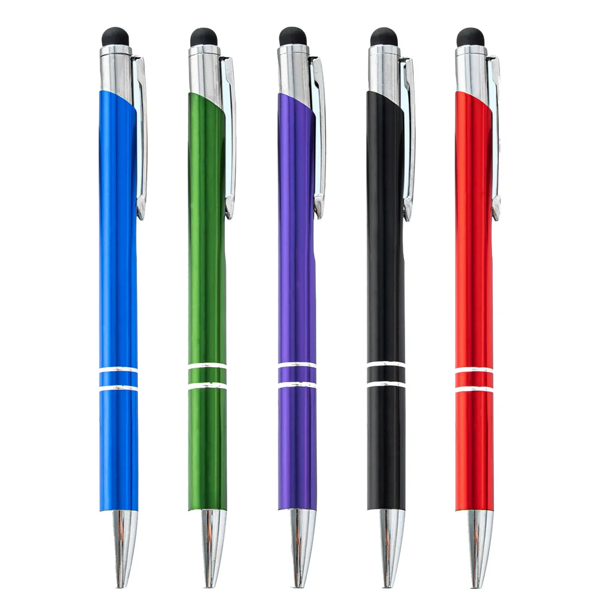 Wholesale Personalized Stylus Touchscreen Pens Promotional Aluminum Metal Ballpoint Pens with Custom LOGO