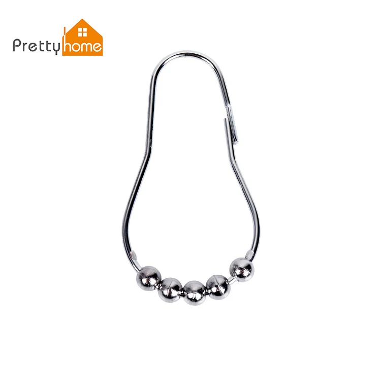 Ring Shower Curtain Hooks Stainless Steel Rust-resistant Metal Curtain Accessories
