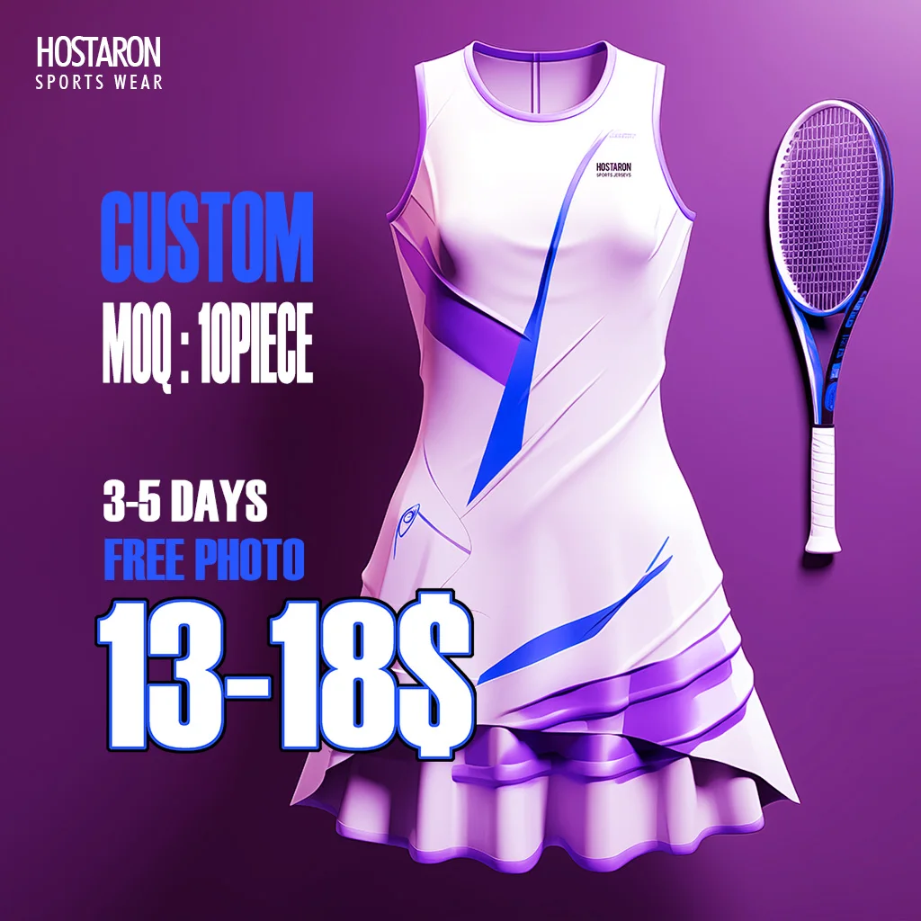 HOSTARON High Quality Tennis Dress Light And Stretchy Women Tennis Skirts Clothing Gym Fitness Sets Apparel Yoga Tennis Dress