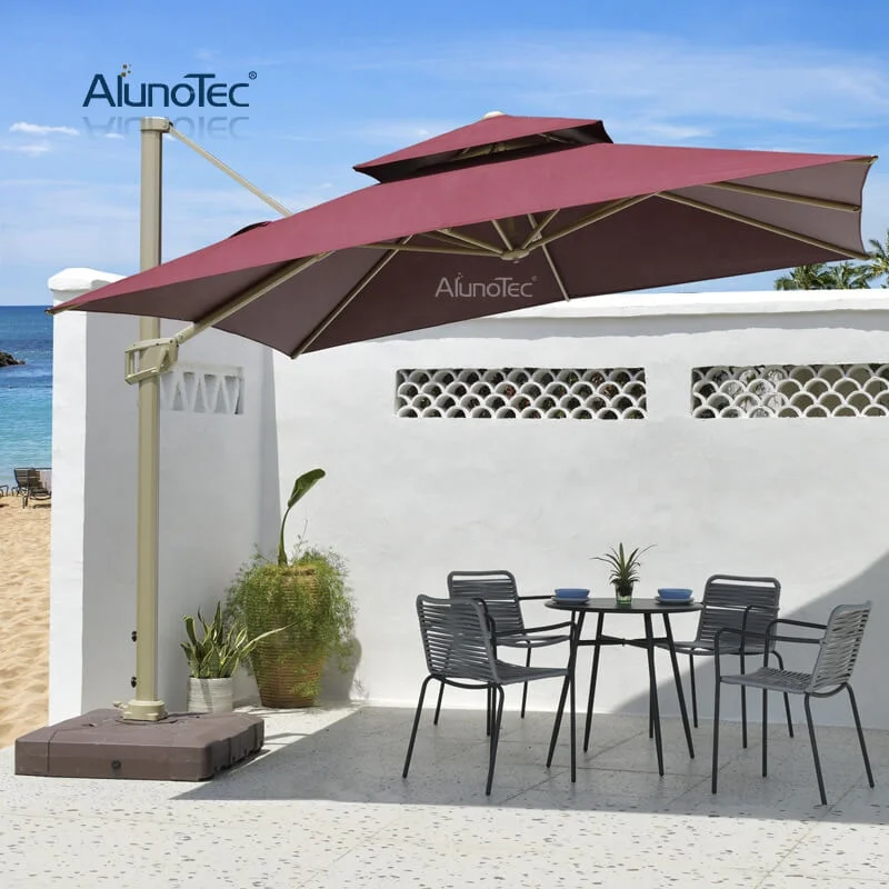 Garden Umbrella Outdoor Patio Beach Sun Shade Sunshade Solar Light Parasols Umbrellas
