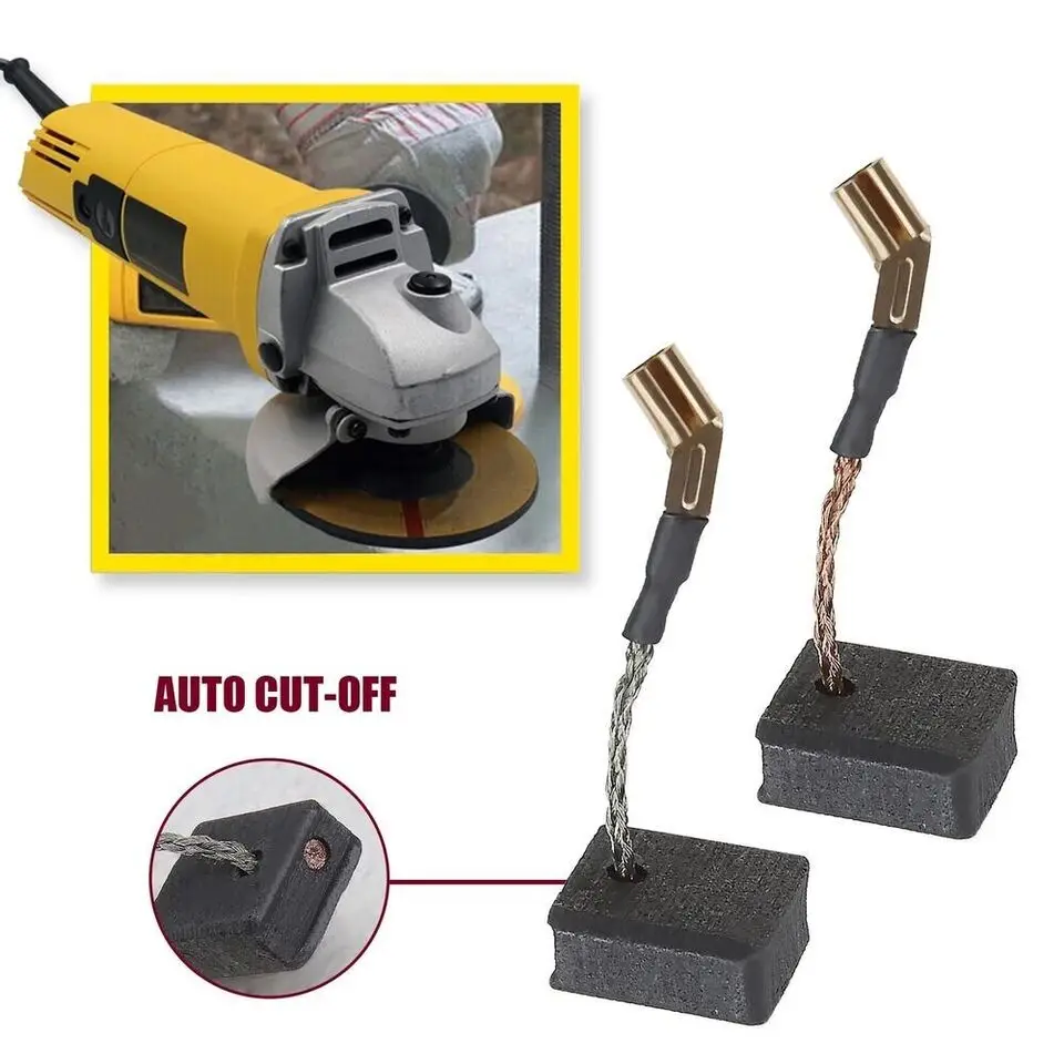 Углеродные щетки для DeWalts N421362 DWE4202 DWE4204 DWE4206 угловая шлифовальная машина с автоматическим ограничением 6 5x12x14 мм Угольная щетка электроинструментов