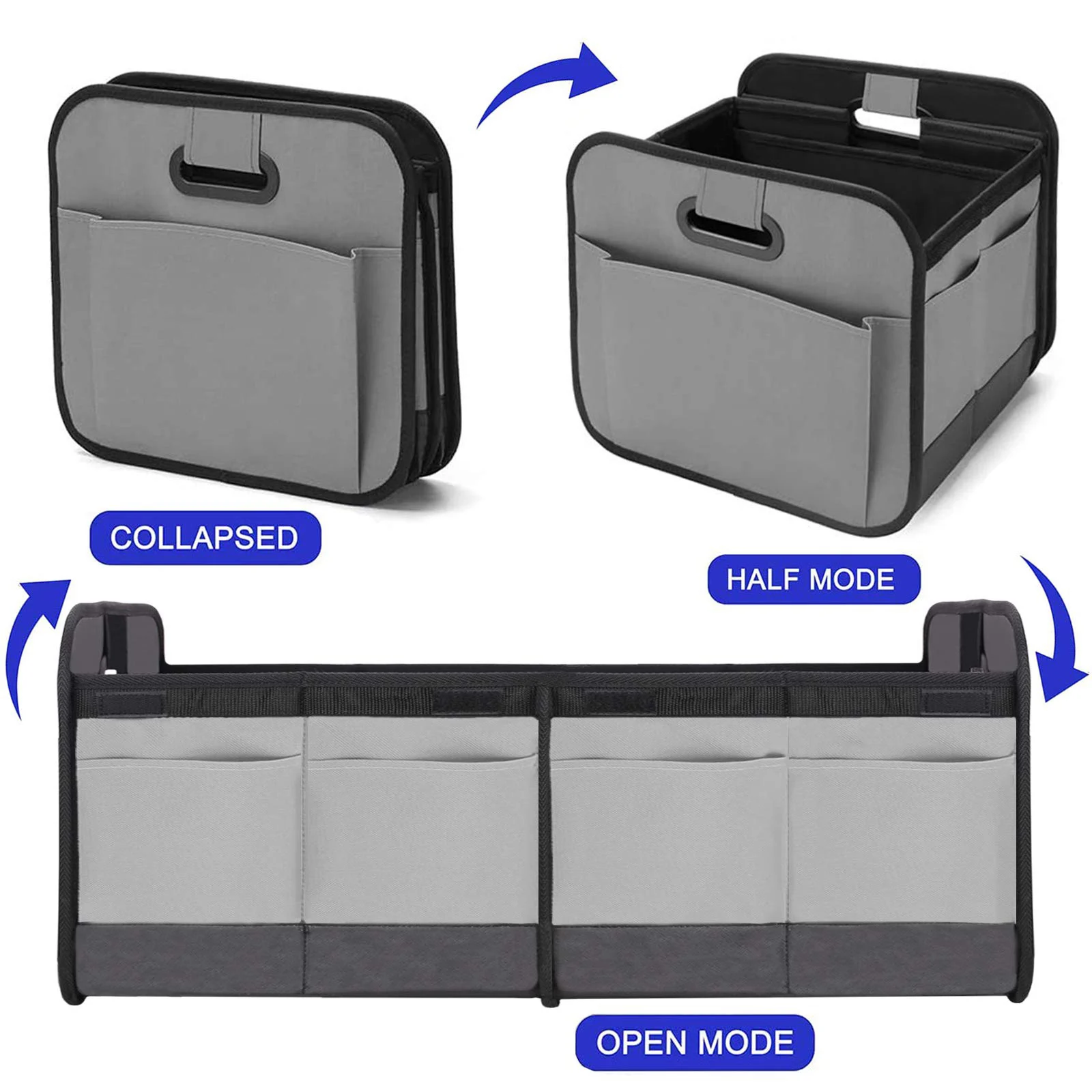 Trunk Organizer for Car Storage Organizers Best for SUV Truck Van Auto Accessories Organization Caddy Bag Front or BackSeat