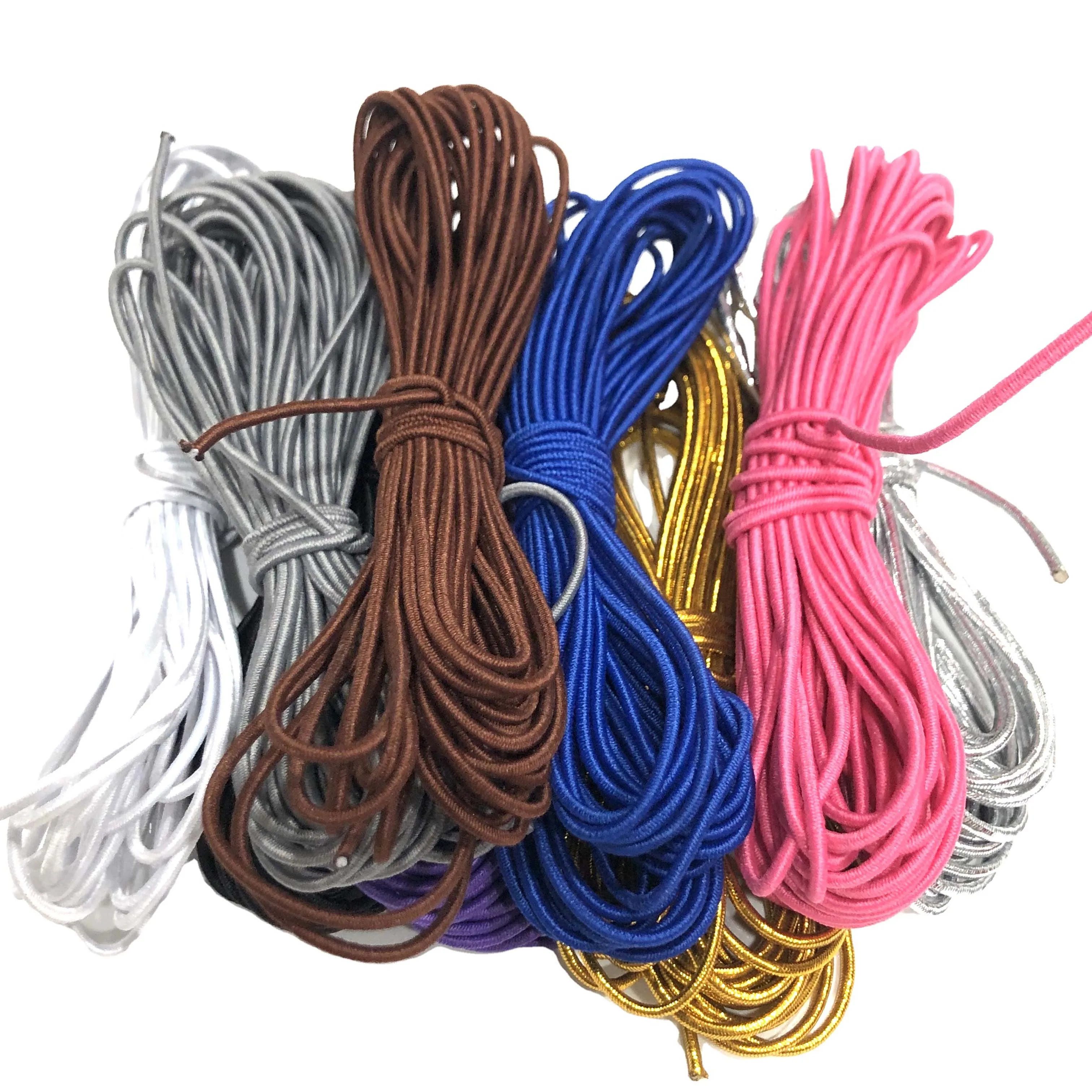 Colorful Thin Round Elastic Band Stretch Rope Spandex Rubber Bands Sewing Accessory Garment DIY Cloth Elastic