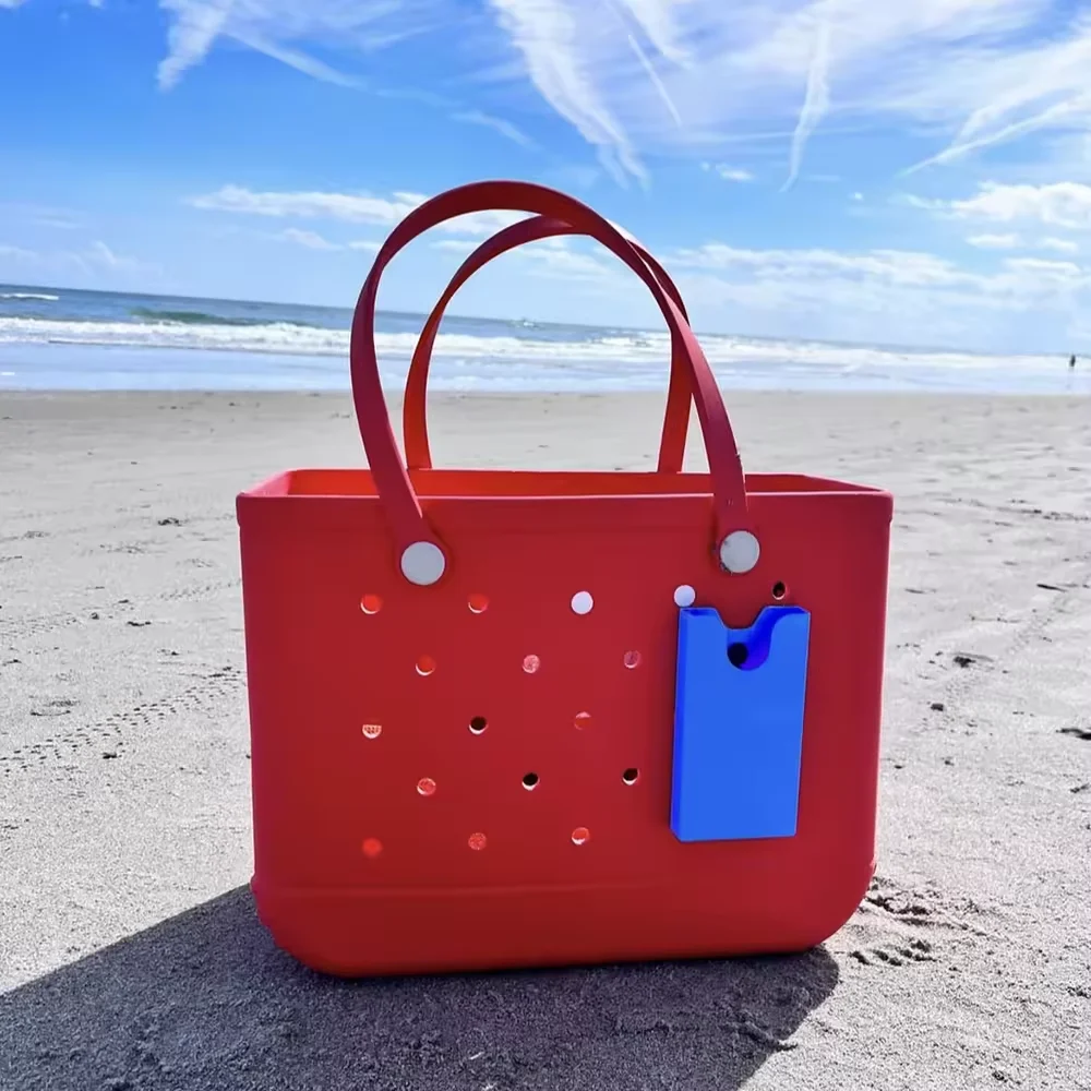 Most Popular Eco-friendly EVA Rubber Tote Bag Shopping Basket Waterproof Bogg Handbag Portable Durable Summer Beach Bag