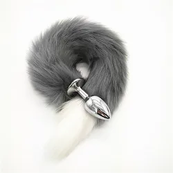 Romance Cosplay False Fox Tail With Metal Anal-Butt Plug Funny Toy Adult Game butt plugs beginner