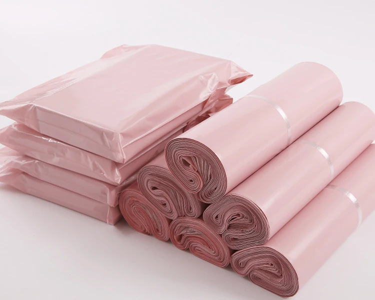 Boutique Clothes Packaging Poly Mailers Print Shipping Bags Plastic Pink Garment Mailing Envelope bag