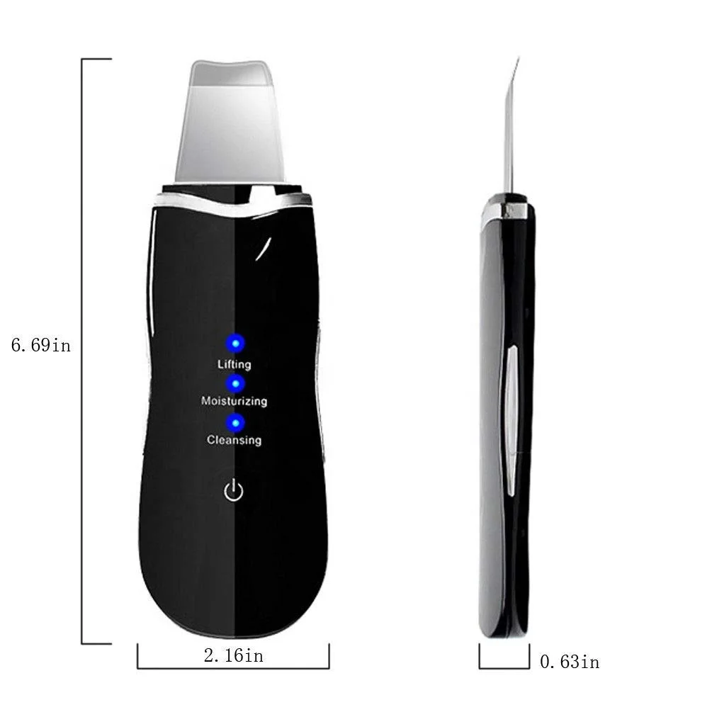 Portable Ion Ultrasound Facial Spatula Face Peeling Ultrasonic Skin Scrubber