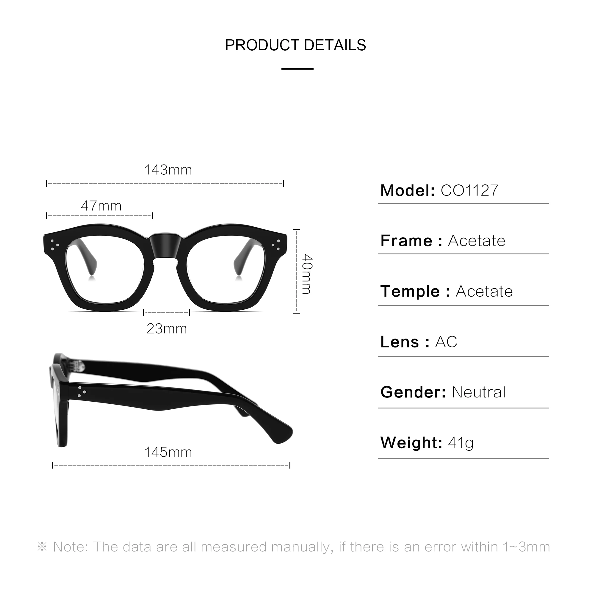 2023 Customized Metal Logo High Quality fashionable Thick Acetate Glasses Round Optical Frame For Mens Women