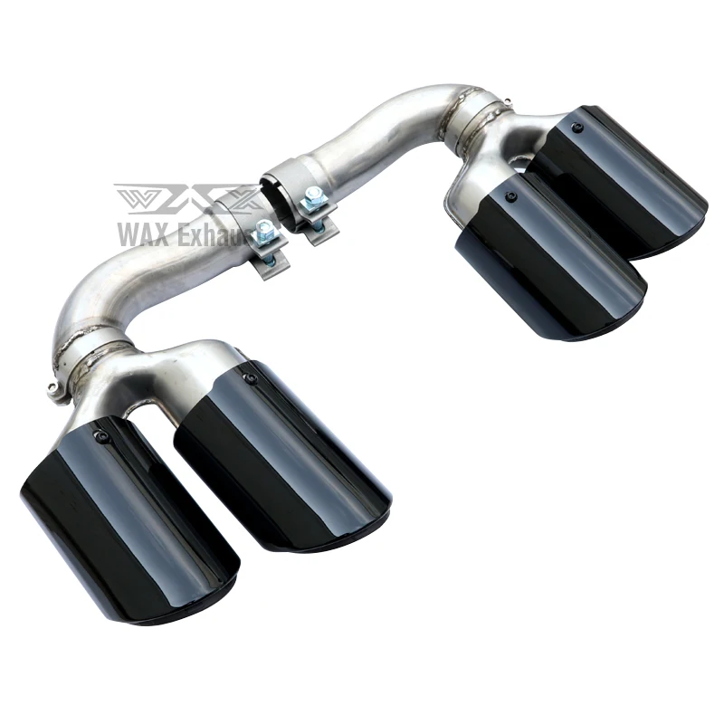 Stainless Steel Exhaust Pipes Muffler Carbon Fiber Tail Pipe For Porsche Cayenne 2018-2022 Quad-outlet Exhaust Tips
