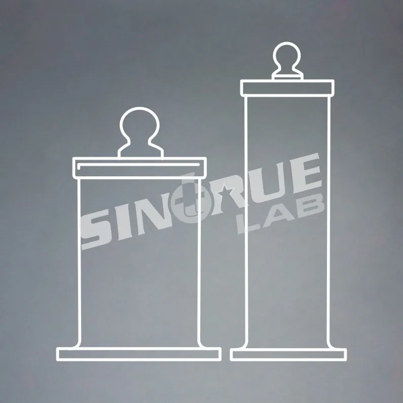 90mm~400mm Laboratory Glass Specimen Jar with Knob and Ground-in Glass Stopperple