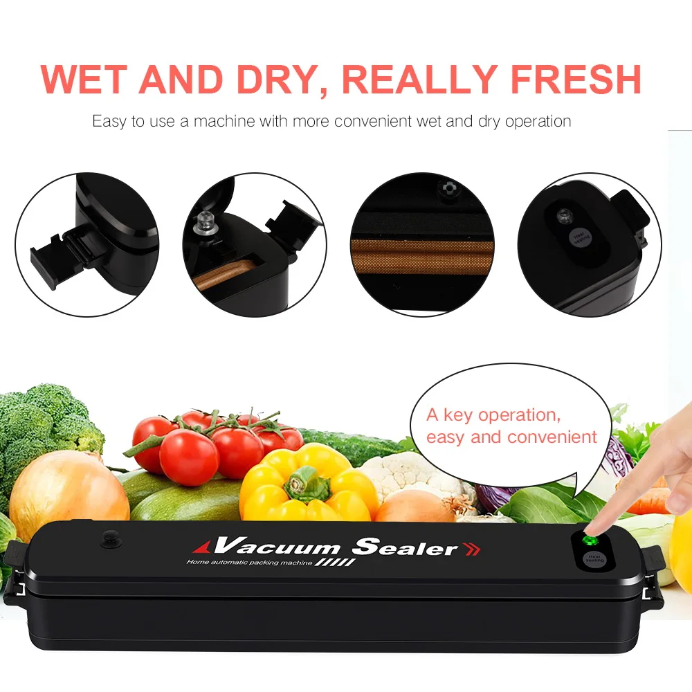 Wholesale Manual Portable 220V/110V Mini Household Food Vacuum Packer Packaging Machine Sealer