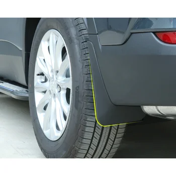 Full Set Exterior Auto Accessories New Black Stretched Mud Guard Car Mudguard Flaps Splash Fender Compatible
