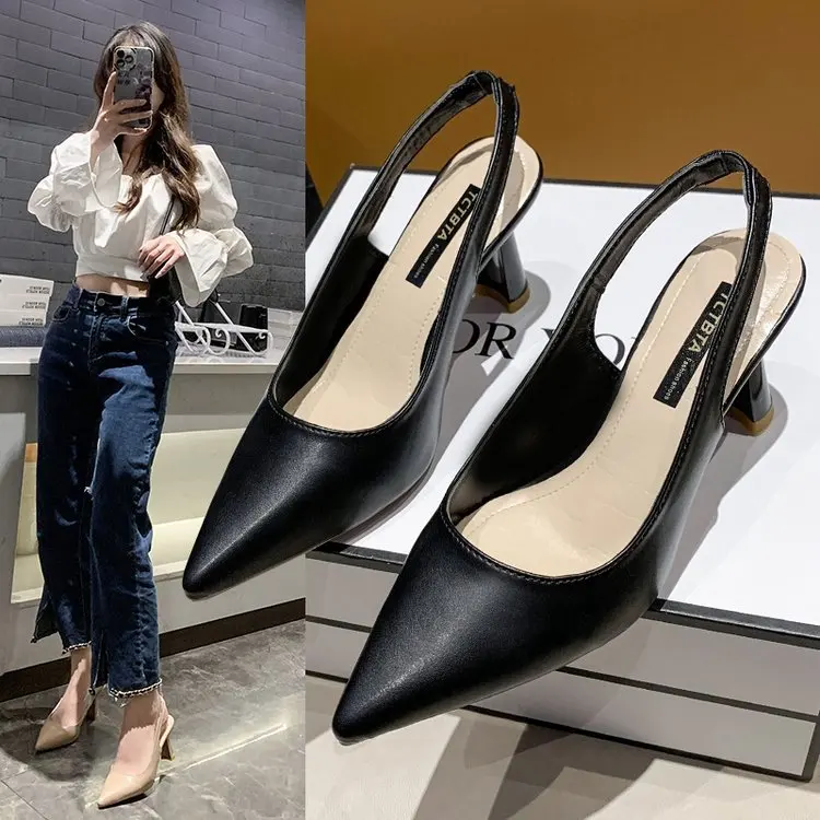 RTS Factory Price New Latest Popular slip on Pointed Toe Ladies High Heels Pumps Women Pump Sandals