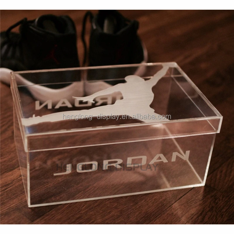 Hot selling cases transparent sneaker shoe acrylic shoes display box for wholesales
