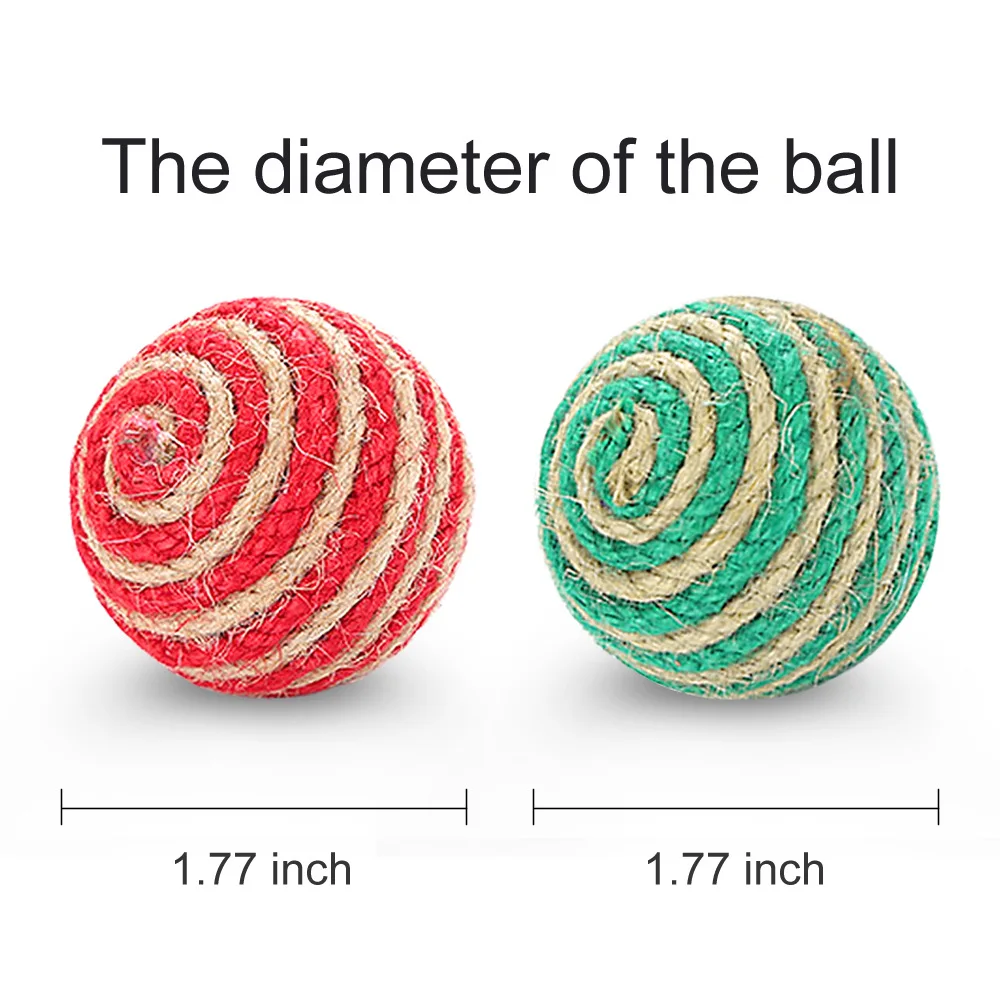 Cat toy sisal ball wear-resistant scratching cat toy with sound Christmas toys