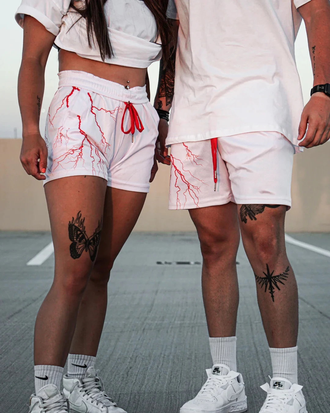 Summer Blank Sublimation Lightning Graphic Mesh Shorts for Men Running Shorts 5 inch inseam Custom Short Pants OEM ODM