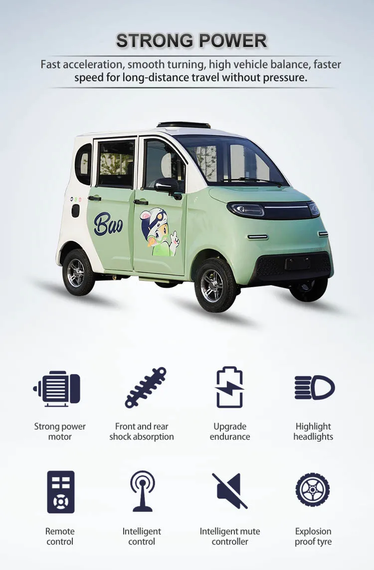 Chinese Cheap Old People Enclosed Trade Lithium Battery Ev 2024 New Energy Pure Mini Electric Car