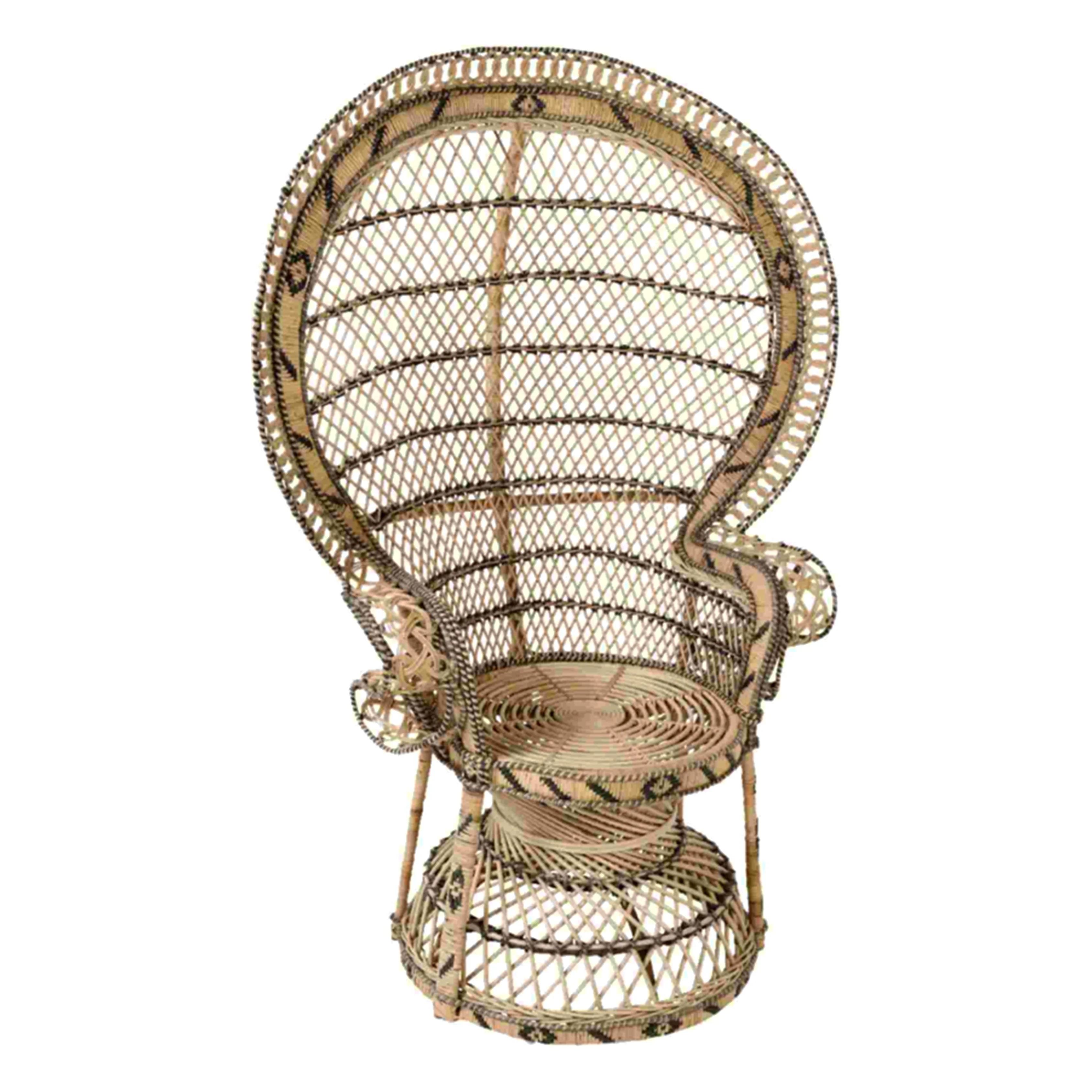 Ротанговый стул премиум класса Ulo павлин король форма коричневый для домашней мебели