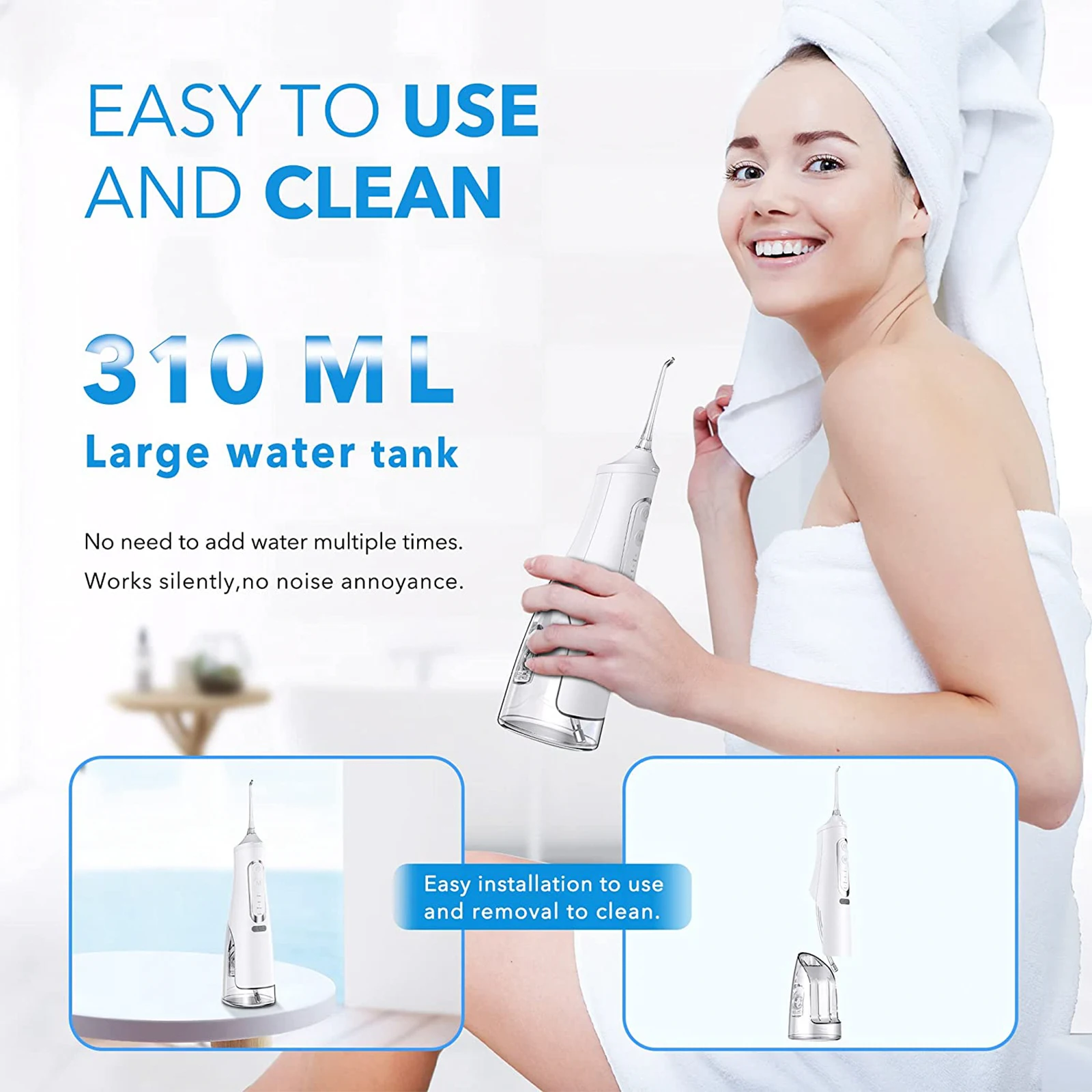 Oral Irrigator Professional factory IPX7 Waterproof Electric Teeth Cleaning Device Home Travel Dental Floss Water Flosser