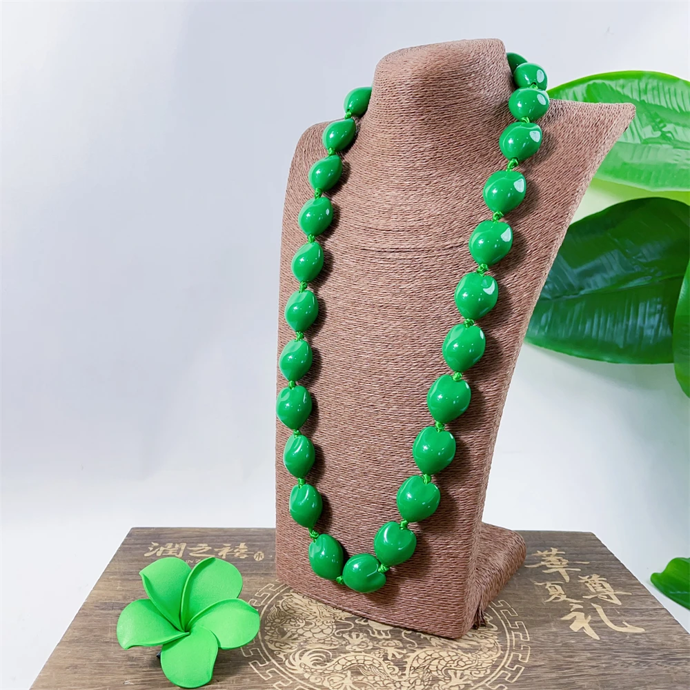 Fashion Artificial Acrylic Hawaiian Kukui Nut Leis Wholesale Necklace
