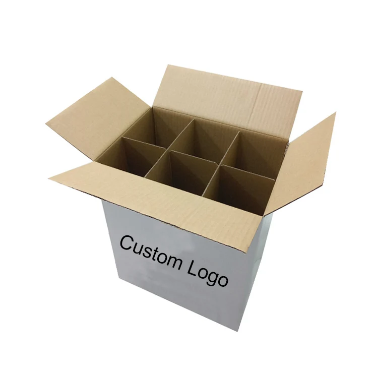 Hot Sell Beverages Packaging Box 5 Layers Corrugated Paper Shipping Carton Box Wine Beer Vodka Whiskey Packaging Carton Box