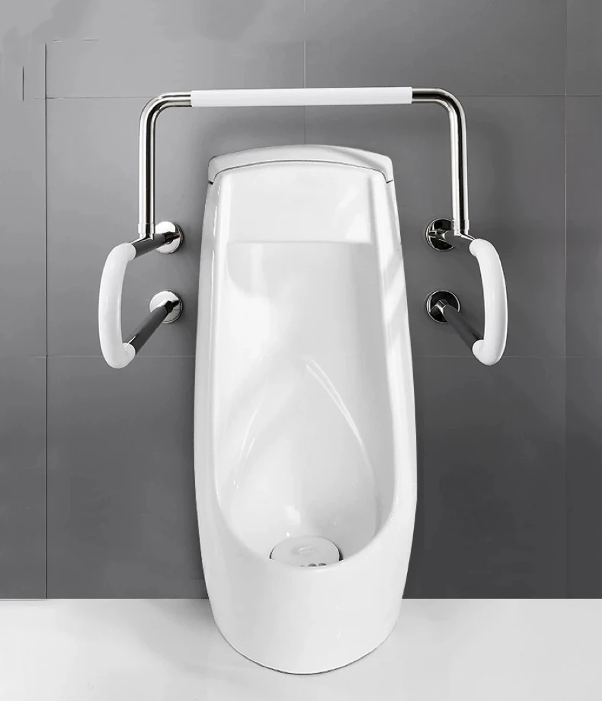 YJL Modern Style Bathroom Accessibility Polish Finished 304 Stainless Steel Toilet Urinal Grab Bar