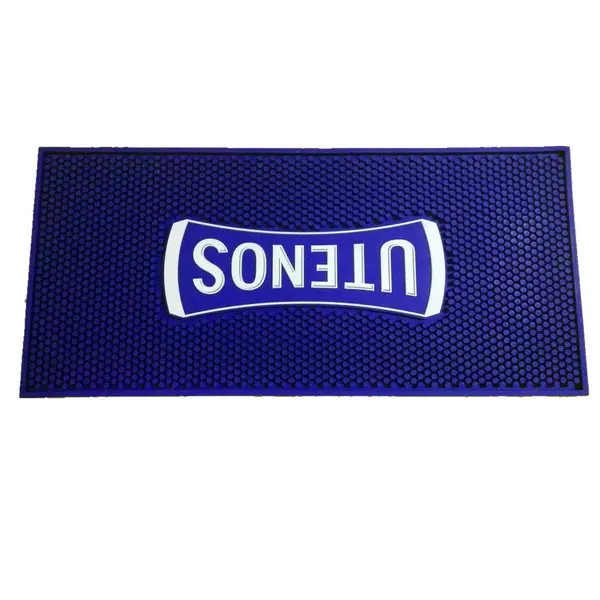 PVC  LED Lighted Soft Custom Eco Friendly Personalized Anti Slip Fluorescent Natural Rubber Bar Mats