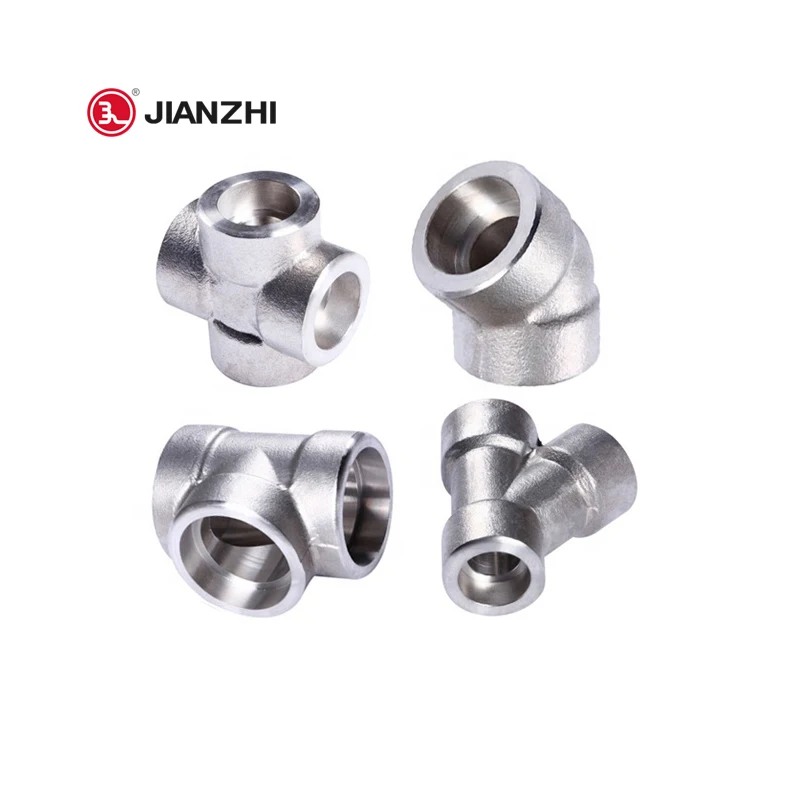 ASME B16.11 Stainless Steel Threaded Forged Tee Weld Socket For Connection Pipe Fittings high pressure