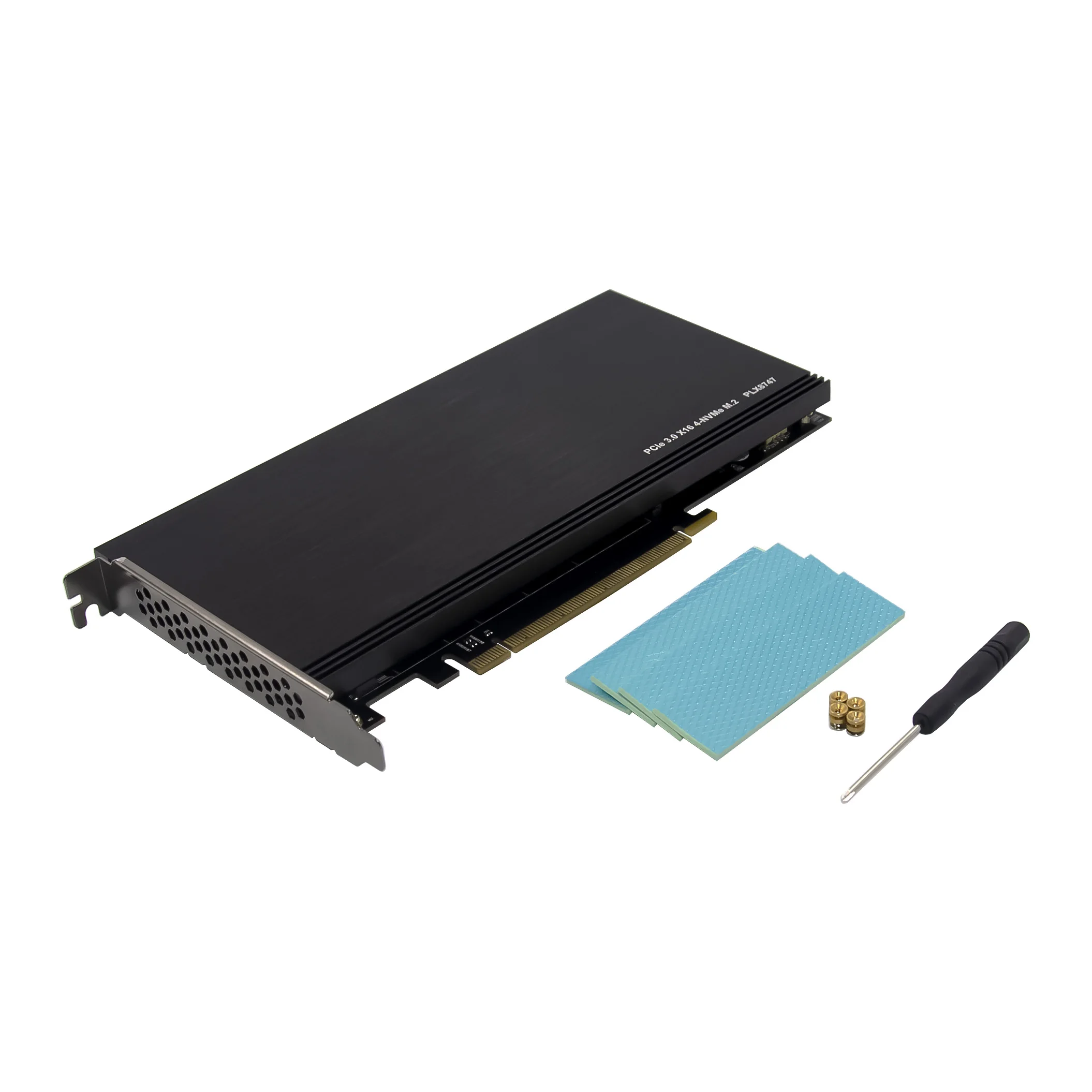 
Panto PCIE 3.0 PCIE X16 to 4 port M.2 NVME KEY M 22110 SSD multi-function adapter card for server 