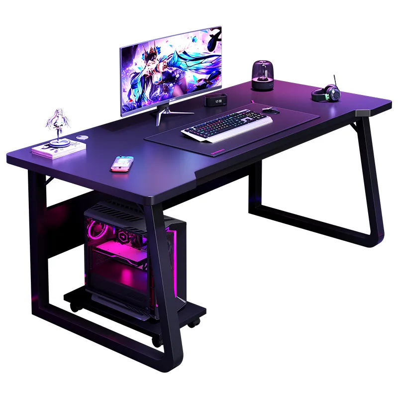 Cheap price pc gaming case and desk two in one combo gamer computer table gaming desk for home office black gaming desk modern