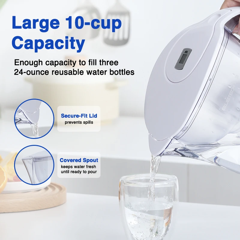 OEM Service China Factory 3.5L Jug 4 Stage Filtration including Activated Carbon Alkaline Portable Water Filter Pitcher