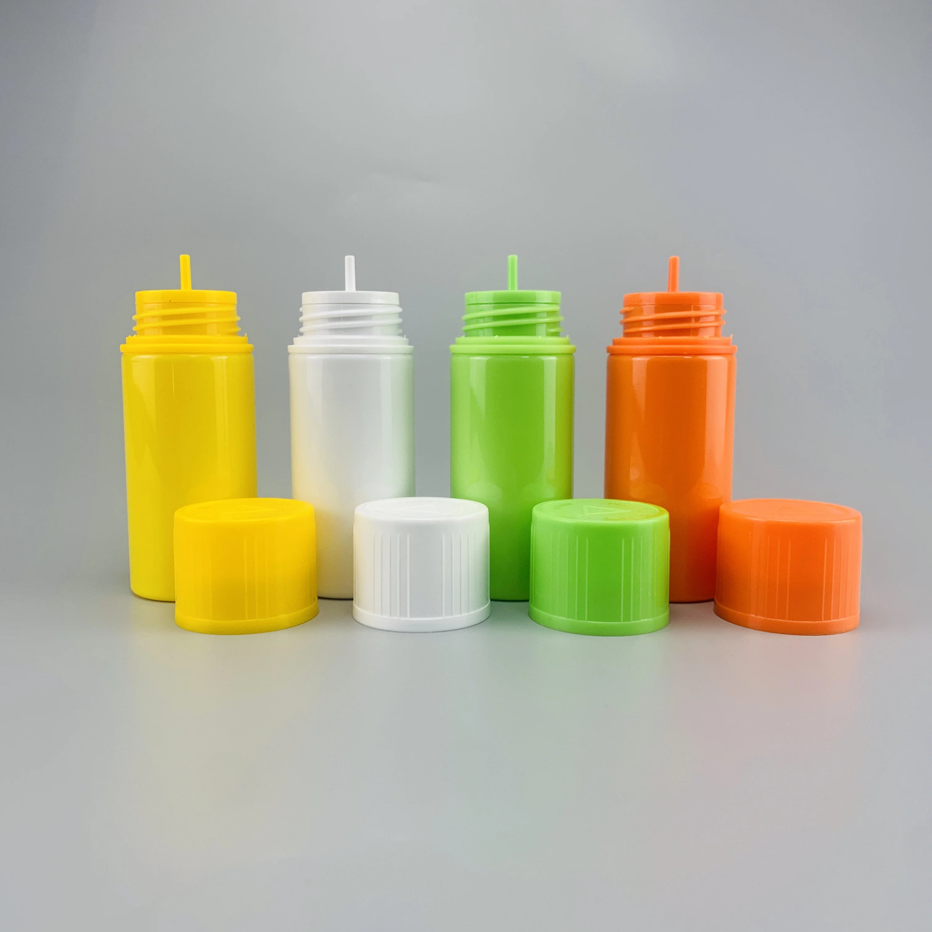 Empty 10ml 30ml 60ml 100ml plastic pet bottle v3 short fill colorful bottle for medicine