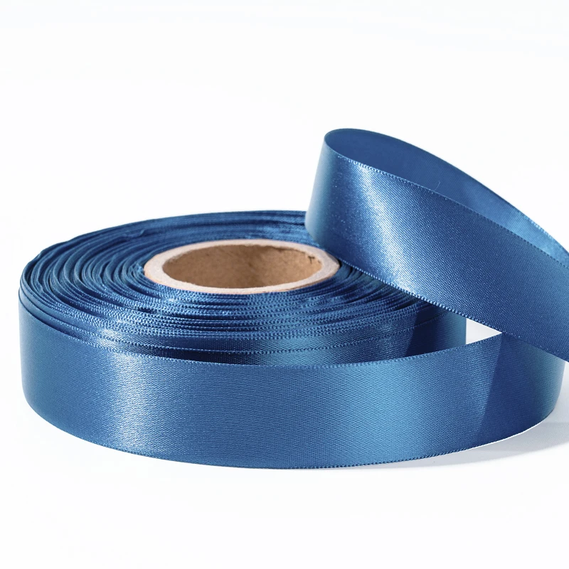 6mm-50mm single face recycle polyester satin ribbon wholesale color ribbon for decorating gift boxes packaging
