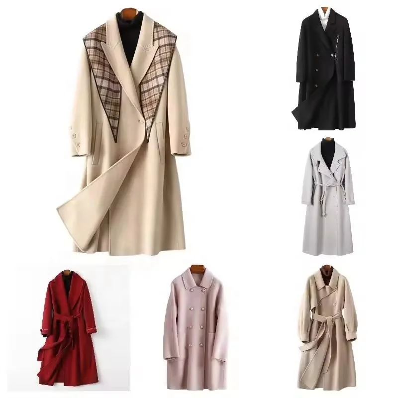 Trade Large Size Loose Autumn And Winter Long Section Cloak Windbreaker Woolen Coat Female