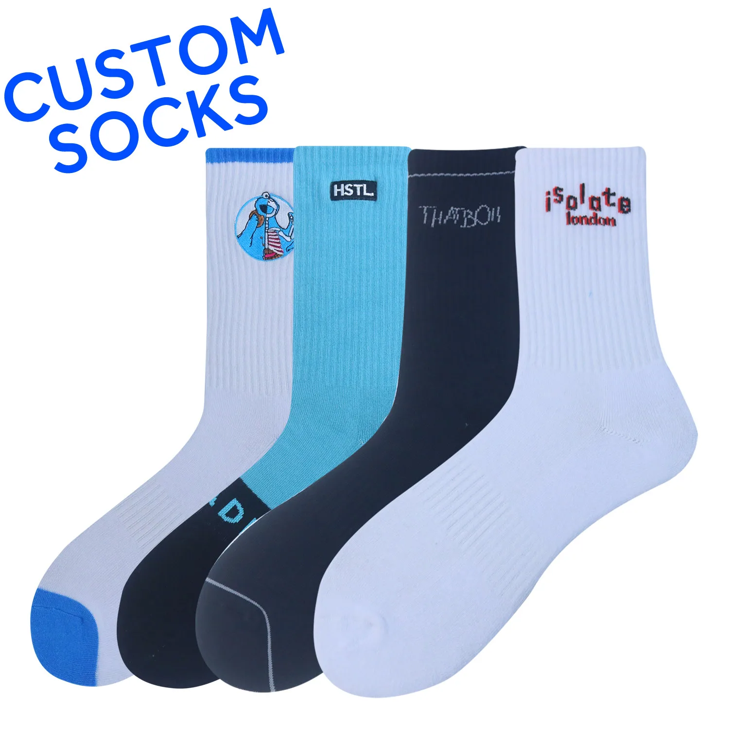 Hot wholesale custom logo white sports custom design socks summer running indoor and outdoor mens socks