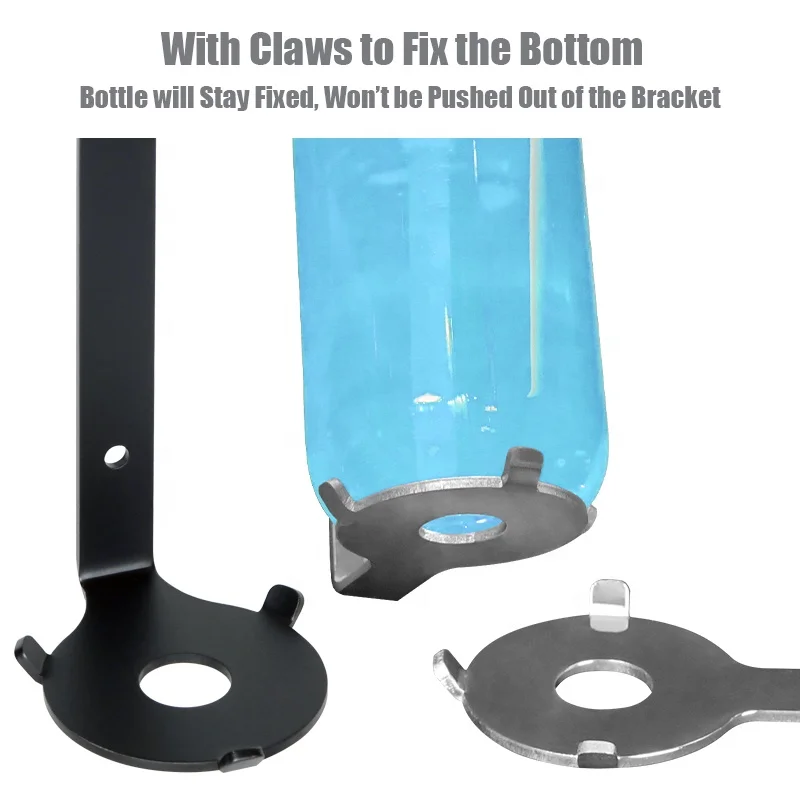 304 Stainless Steel Shampoo Bottle Soap Holder Hanger Rack Hotel Soap Dispenser Wall Bracket With Safety Lock